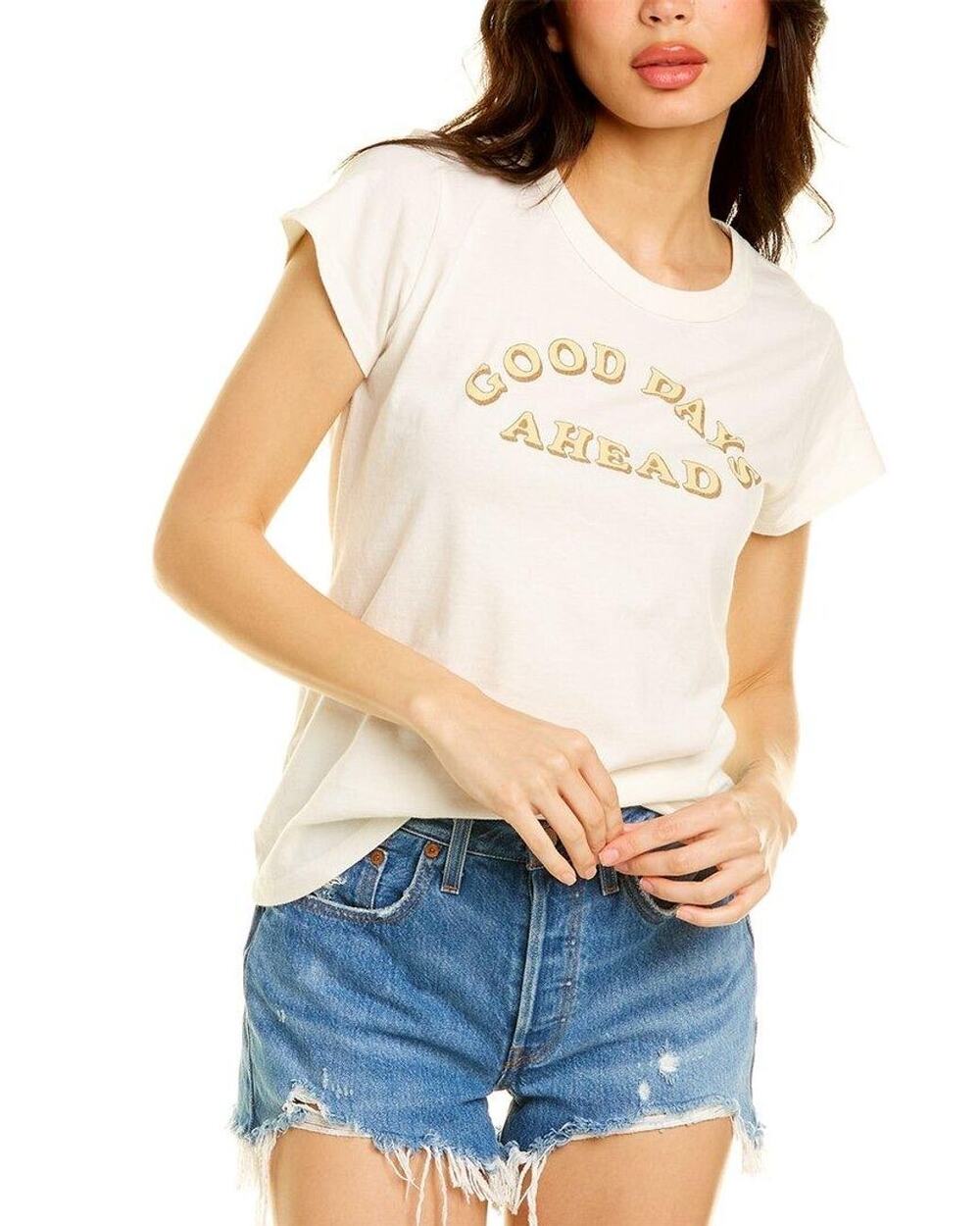 Madewell Good Days Ahead White Crewneck T-Shirt XS